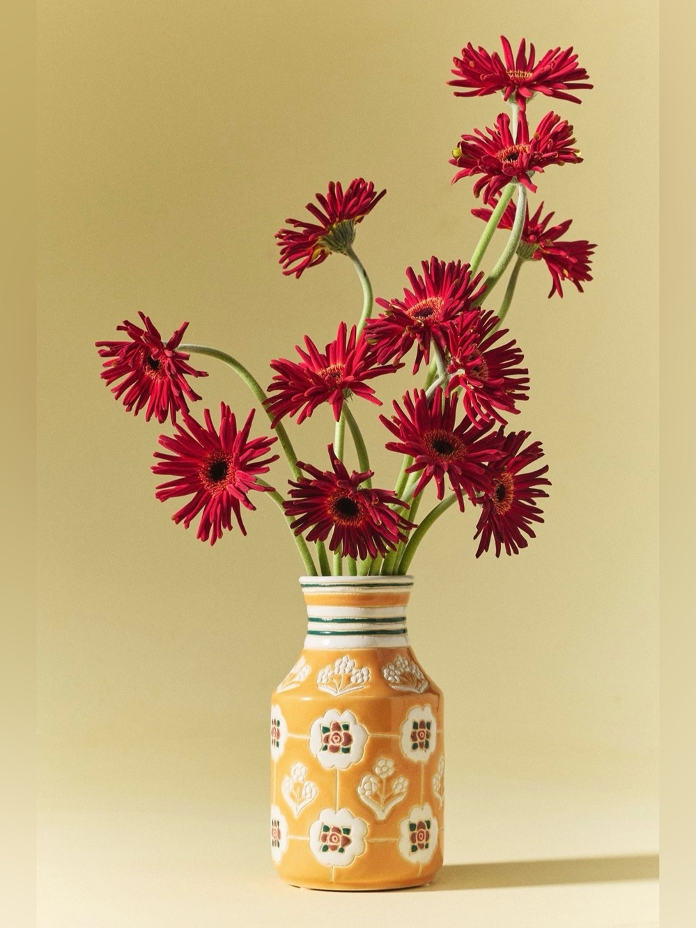 Anthropologie Lotta Vase, Yellow